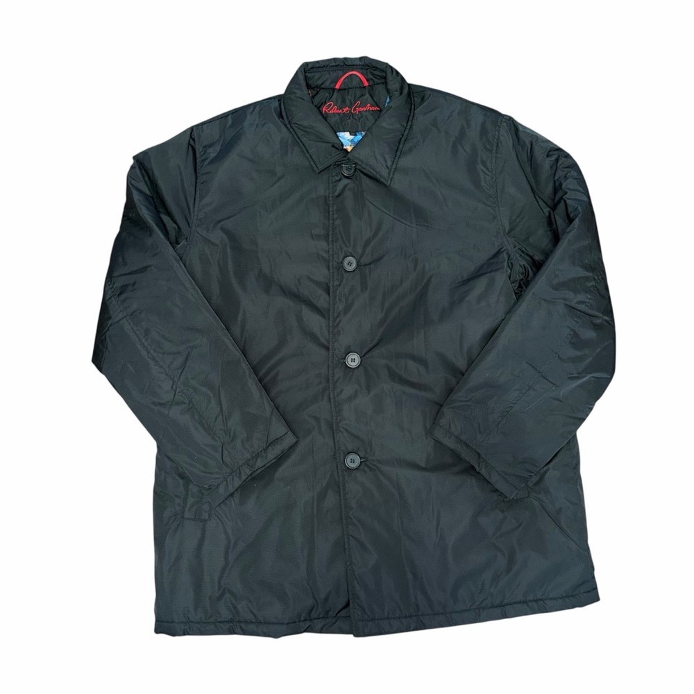Robert Graham Lightly Padded Car Coat Black RGF24R39 Men's Size 2X